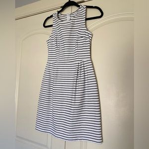 Size XS black and white striped dress from Old Navy.